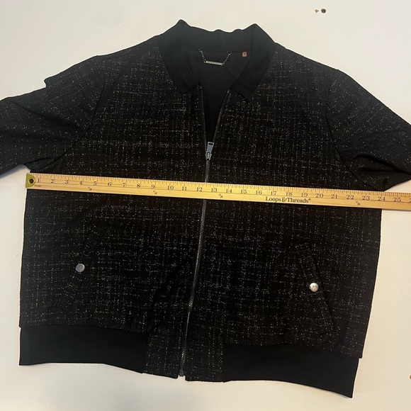 Elie Tahari Black Bomber Jacket - Picture 4 of 7